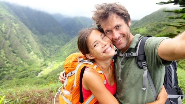 couple in montains